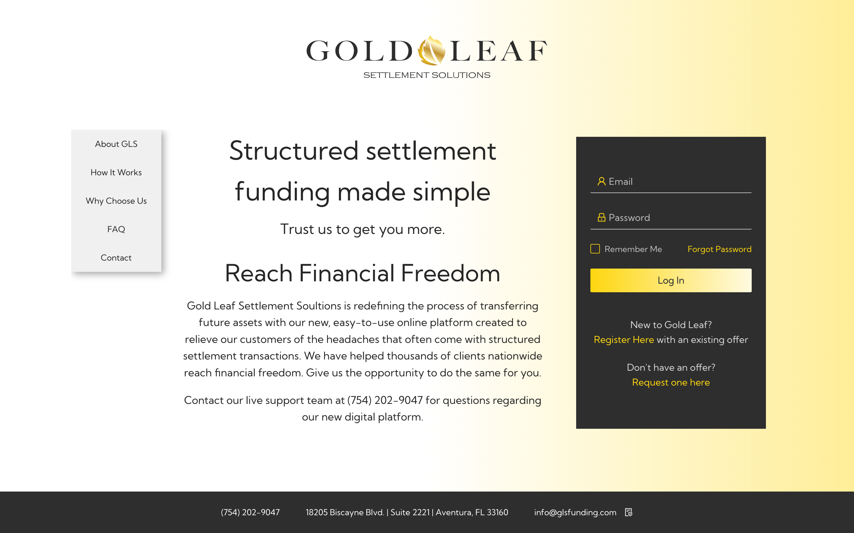 Client project. New website for Gold Leaf Servicing